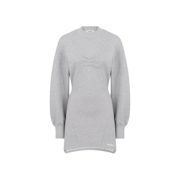 The Attico Melange grey mini dress
