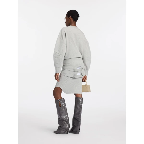 The Attico Melange grey mini skirt, view 3