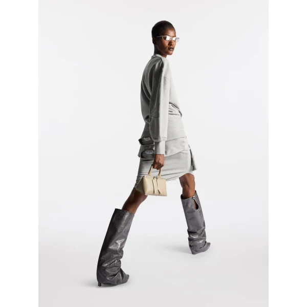 The Attico Melange grey mini skirt, view 4