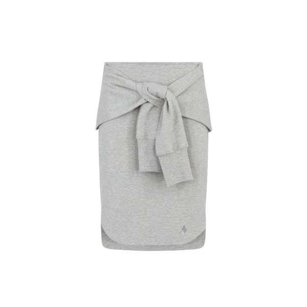 The Attico Melange grey mini skirt