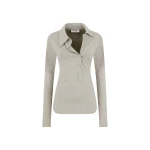 The Attico Melange grey top