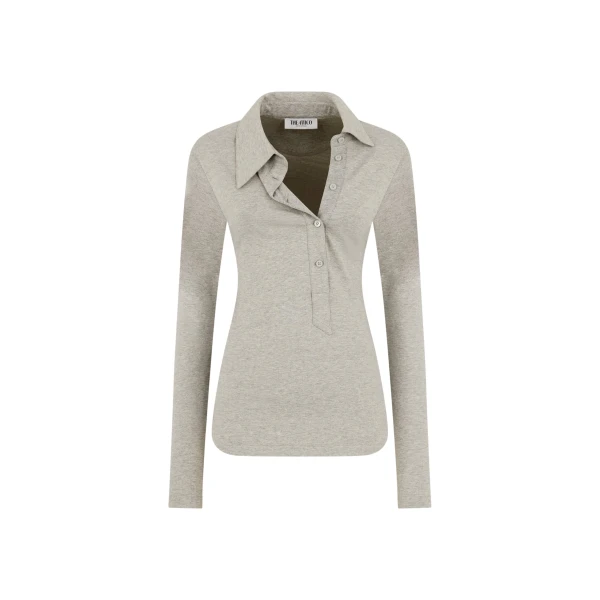 The Attico Melange grey top