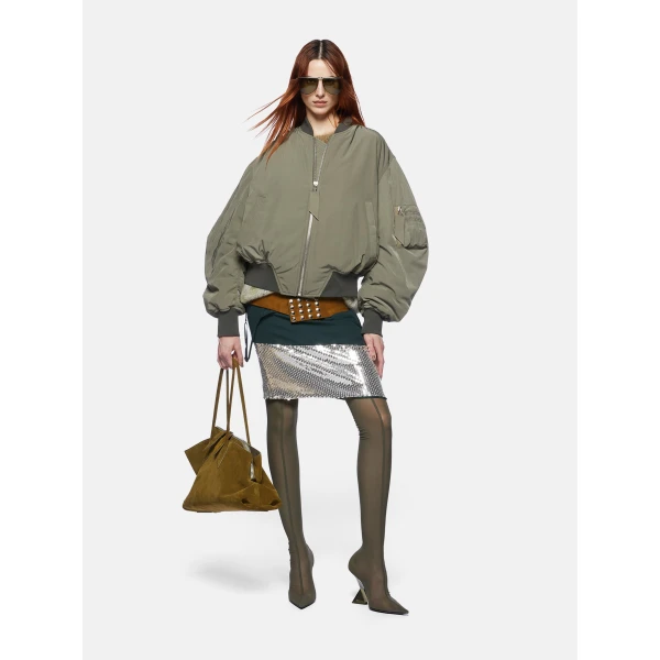 The Attico Military green bomber Jacket, view 2