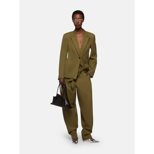The Attico Military green jacket, view 2