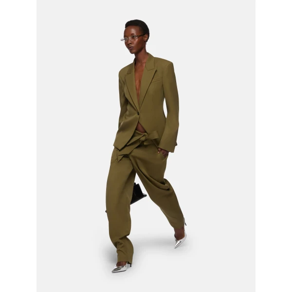The Attico Military green jacket, view 4