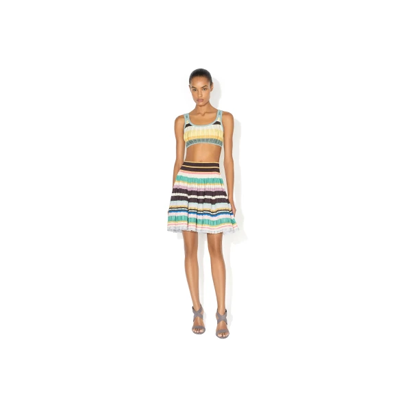 Alaïa Multicolor Crinoline Bralette - ALAÏA Knitwear - Laser Cut Luxury - Shop at Luxury Shoes 