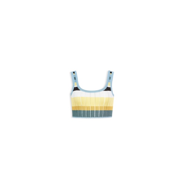 Alaïa Multicolor Crinoline Bralette - ALAÏA Knitwear - Laser Cut Luxury - Shop at Luxury Shoes 