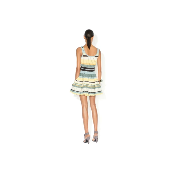 Alaïa Multicolor Crinoline Dress - ALAÏA Dresses - Laser Cut Luxury - Shop at Luxury Shoes 