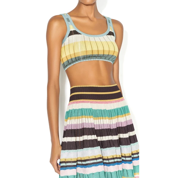 Alaia Multicolor Crinoline Skirt, view 4