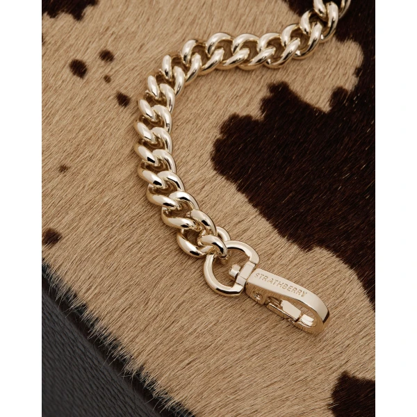 Strathberry Crescent Moon Mini in Sand and Espresso Spot Print, view 6