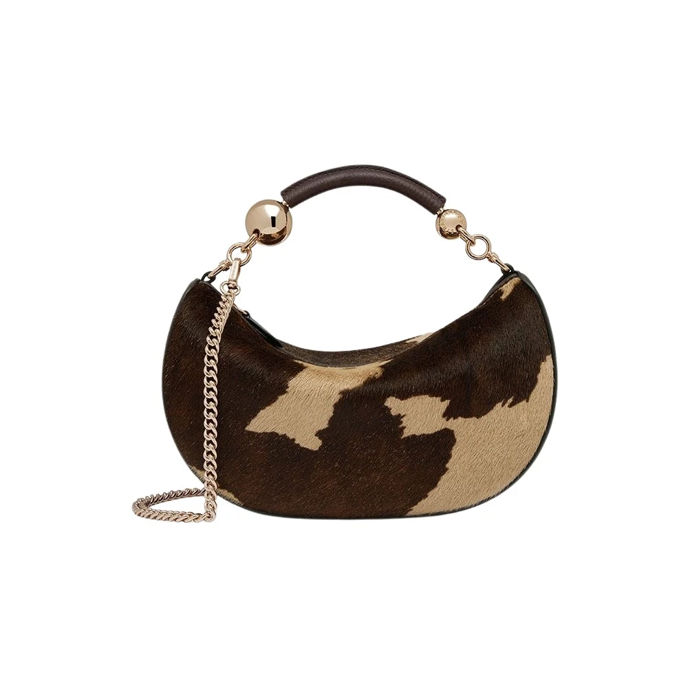 Multicolour-Crescent-Moon-Mini-in-Sand-and-Espresso-Spot-Print85612_nobg Strathberry Crescent Moon Mini in Sand and Espresso Spot Print
