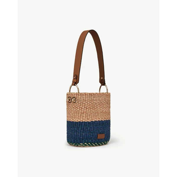 Strathberry Lana Bucket in AAKS Palm Raffia, view 3
