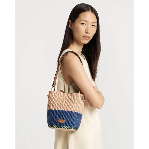Strathberry Lana Bucket in AAKS Palm Raffia, view 9