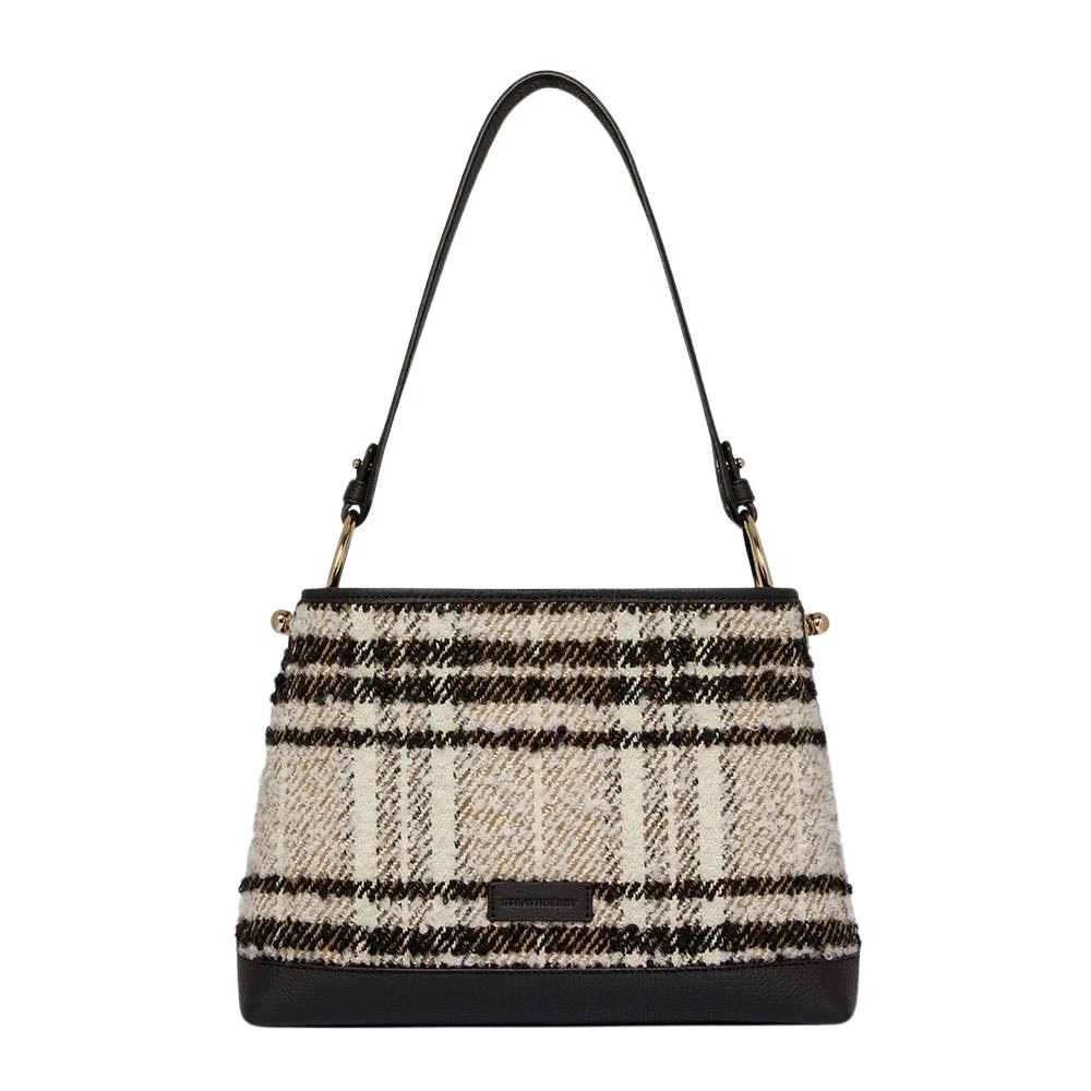 Multicolour-Lana-Hobo-in-Black-Boucle-Tartan87770_nobg Strathberry Lana Hobo in Black Bouclé Tartan
