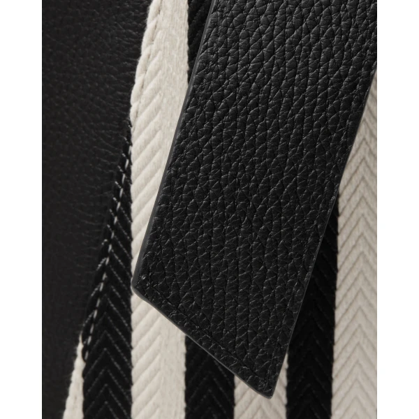 Strathberry Lana Midi Bucket Bag in Striped Canvas, view 6