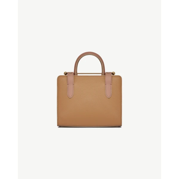 Strathberry Mini Tote in Caramel, Sand and Rose, view 4