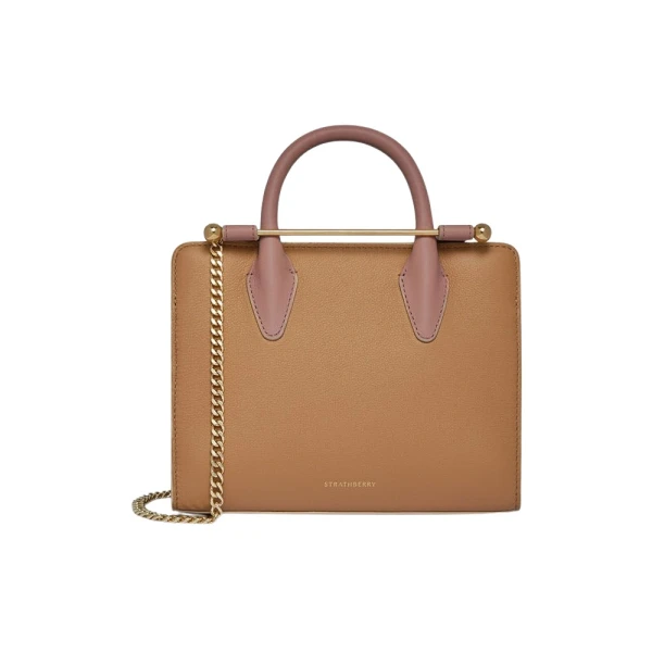 Mini Tote in Caramel, Sand and Rose