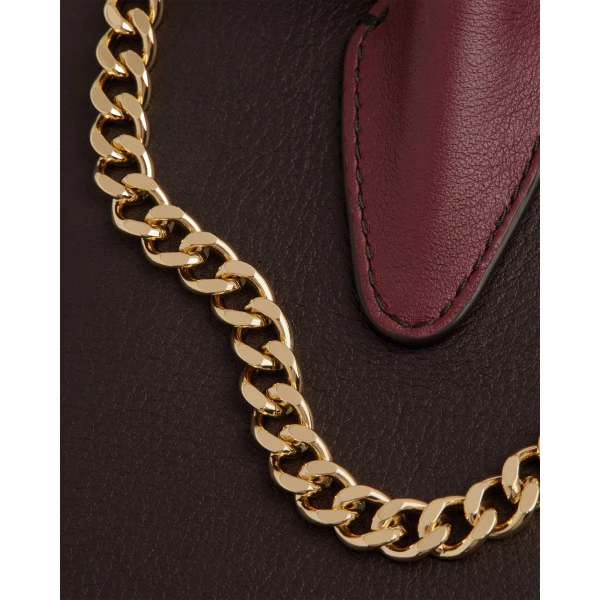 Strathberry Mini Tote in Espresso, Oxblood and Black, view 6