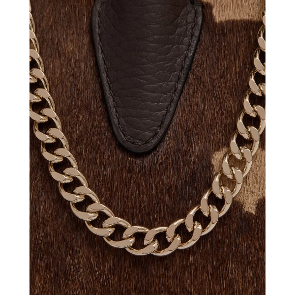 Strathberry Mini Tote in Sand and Espresso Spot Print, view 6