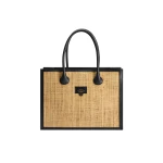 ATP Atelier Montefalcione in Natural and Black Tote Bag