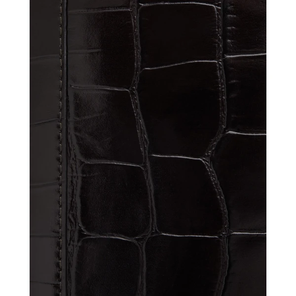 Strathberry Multrees Chain Wallet in Mahogany and Black, view 6