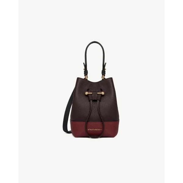 Strathberry Osette in Espresso, Oxblood and Black, view 2