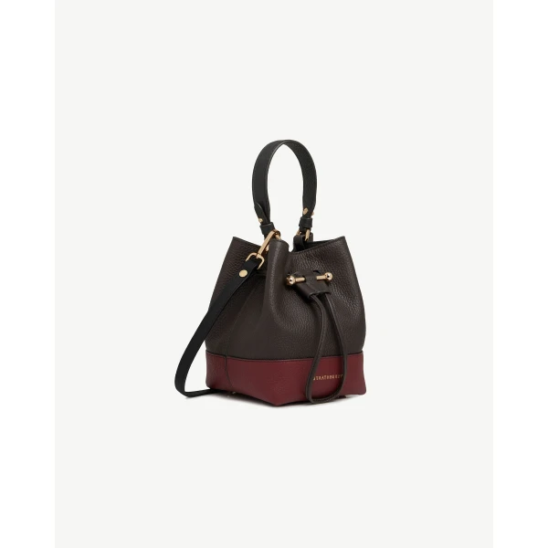 Strathberry Osette in Espresso, Oxblood and Black, view 3
