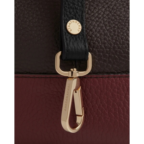 Strathberry Osette in Espresso, Oxblood and Black, view 6