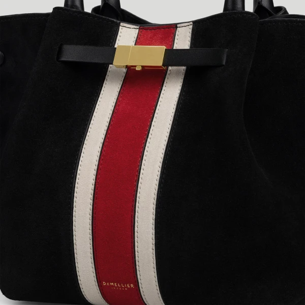 Demellier The Midi New York in Black & Berry Crossbody Bag, view 2
