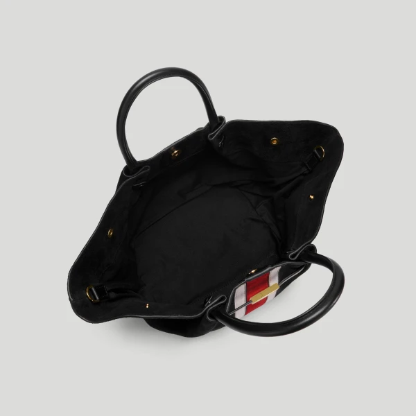 Demellier The Midi New York in Black & Berry Crossbody Bag, view 3