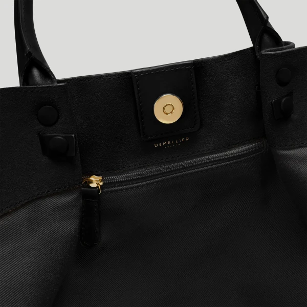 Demellier The Midi New York in Black & Berry Crossbody Bag, view 4