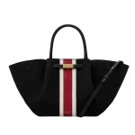 Demellier The Midi New York in Black & Berry Crossbody Bag