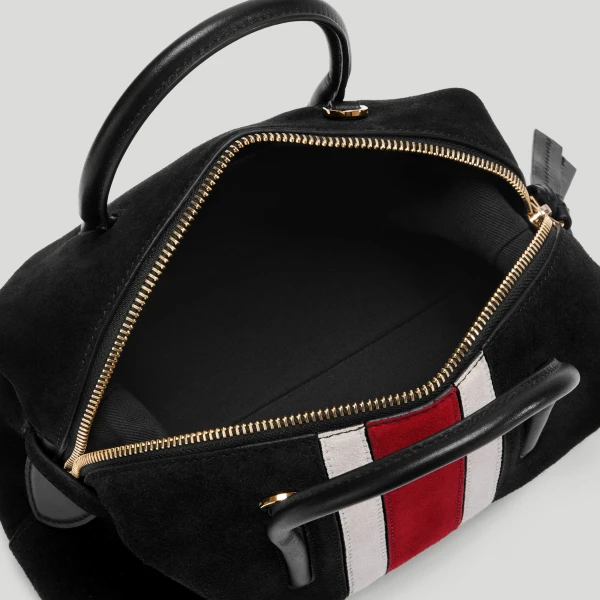 Demellier The Small Stockholm in Black & Berry Tote Bag, view 3