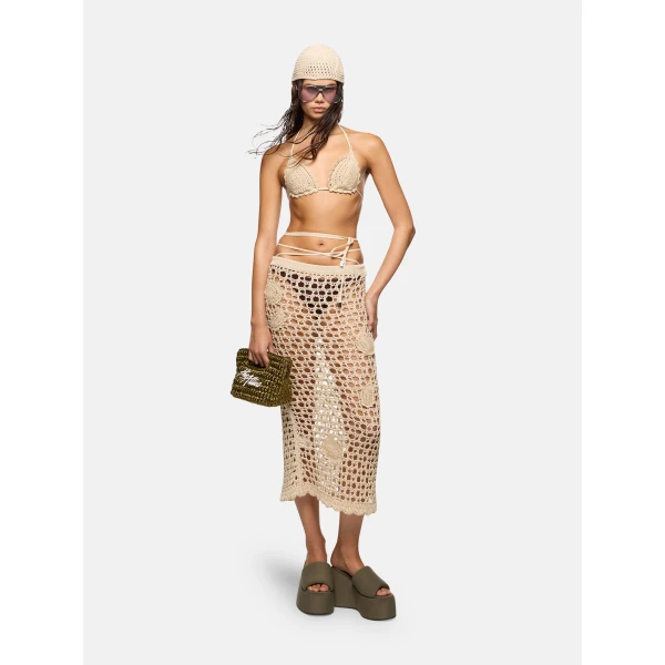 The Attico Natural midi skirt, view 2
