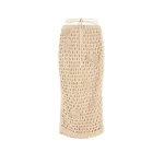 The Attico Natural midi skirt