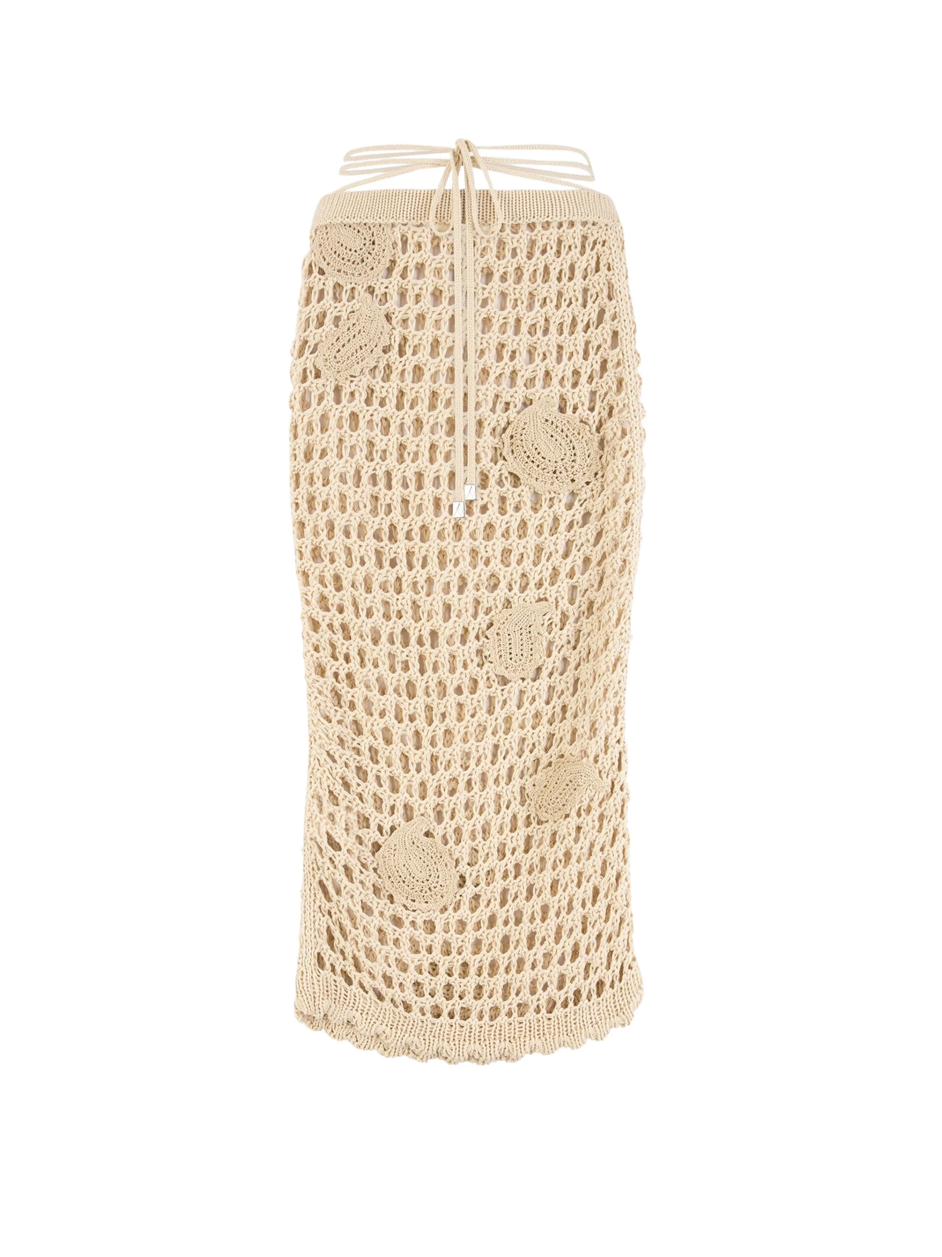 The Attico Natural midi skirt