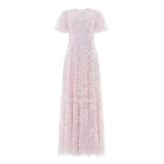 Needle-Thread-Anais-Sequin-Short-Sleeve-Gown-in-Shell-Coveti30357_nobg Needle and Thread Anais Sequin Short Sleeve Gown in Shell