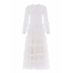 Needle and Thread Blossom Lace Ankle Gown in Swan White