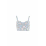 Needle and Thread Eden Rose Top in Aqua/Multi