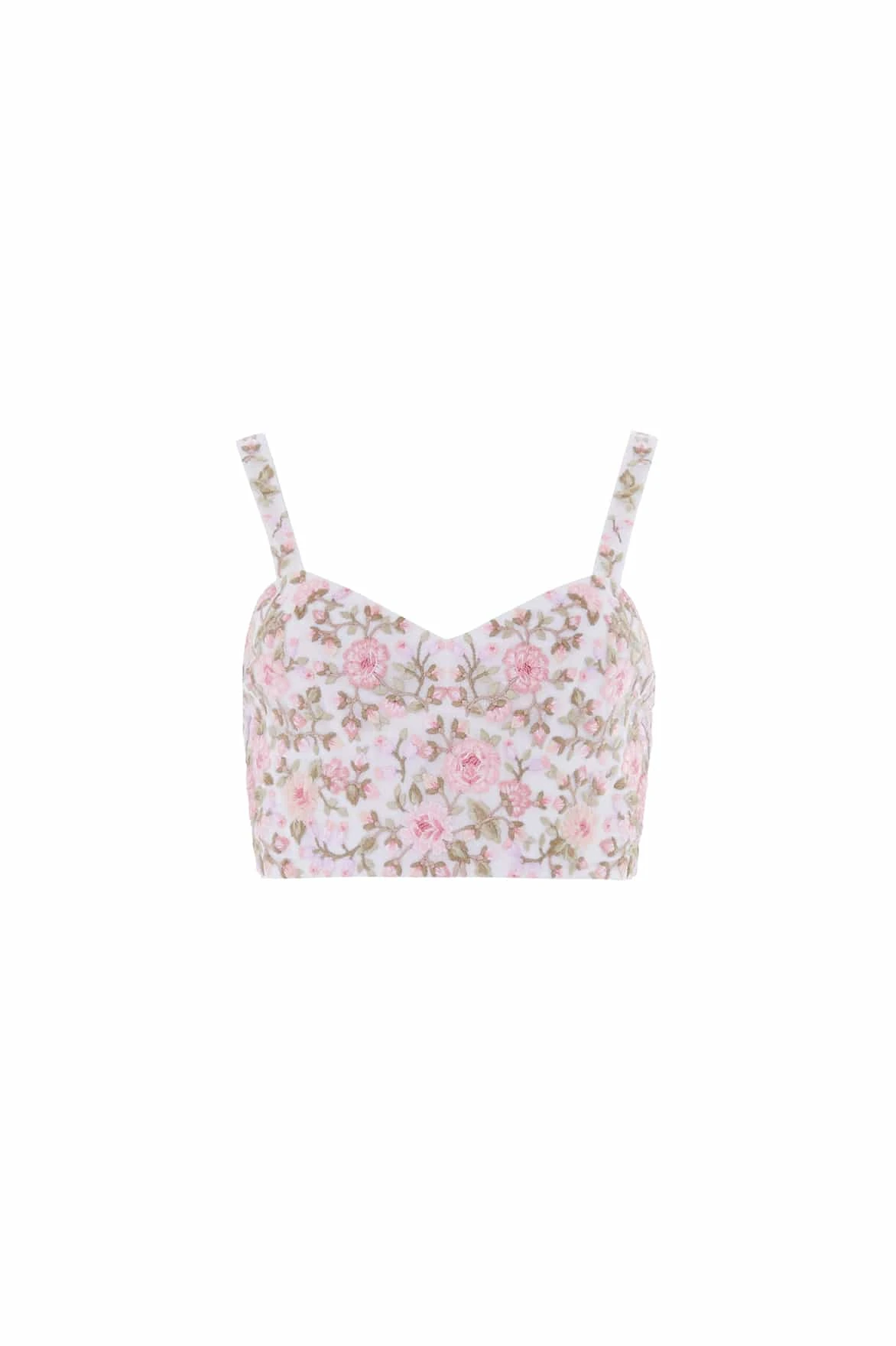 Needle and Thread Eden Rose Top in Swan White/Multi