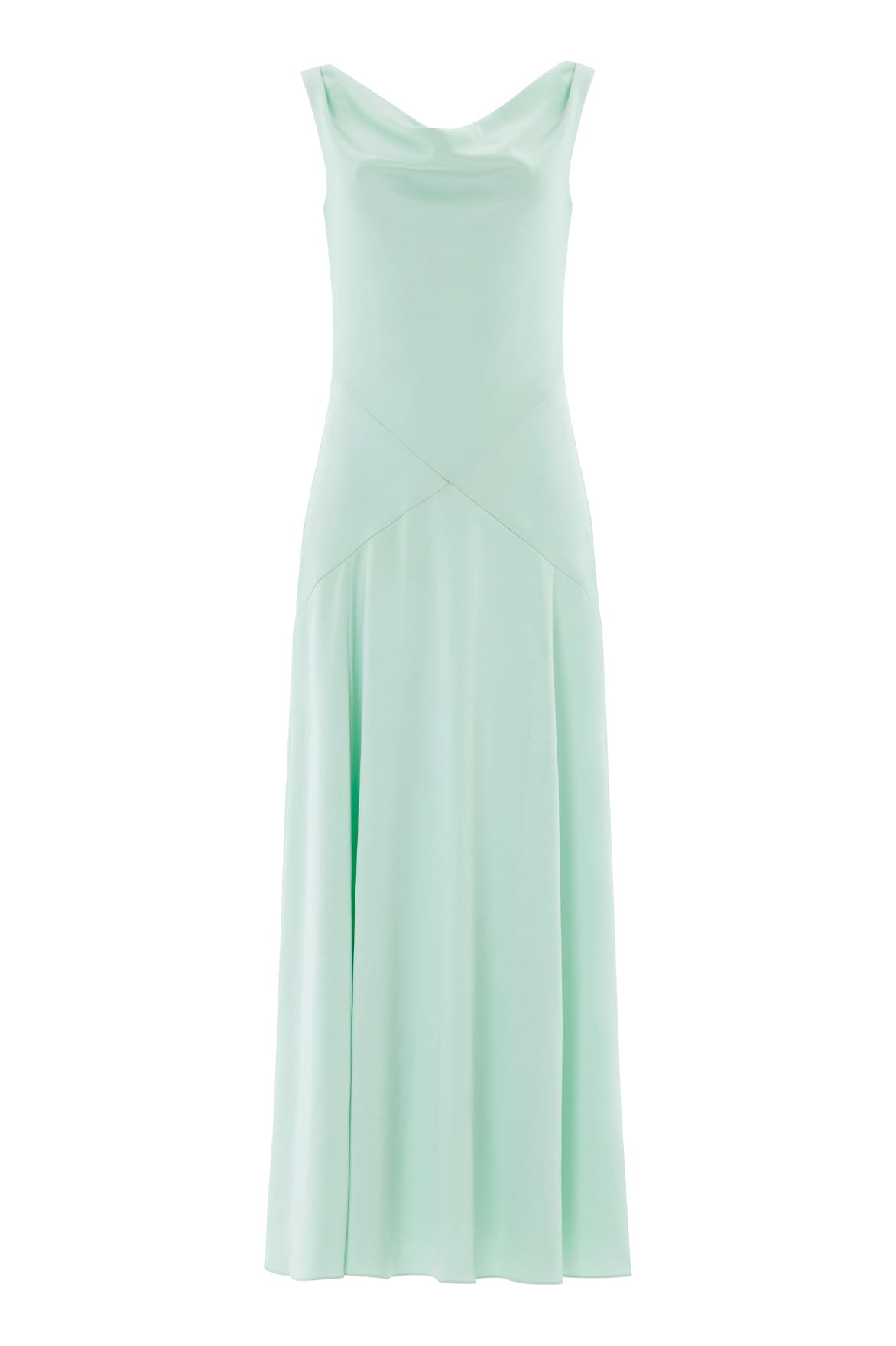 Needle & Thread Evangeline Satin Cowl Neck Gown in Sea Mist - Dresses - British Luxury Evening Wear at Luxury Shoes 