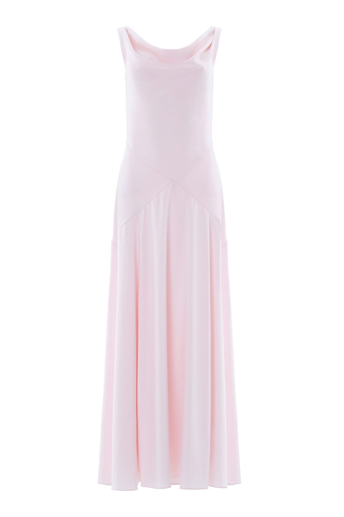 Needle & Thread Evangeline Satin Cowl Neck Gown in Shell - Dresses - British Luxury Evening Wear at Luxury Shoes 
