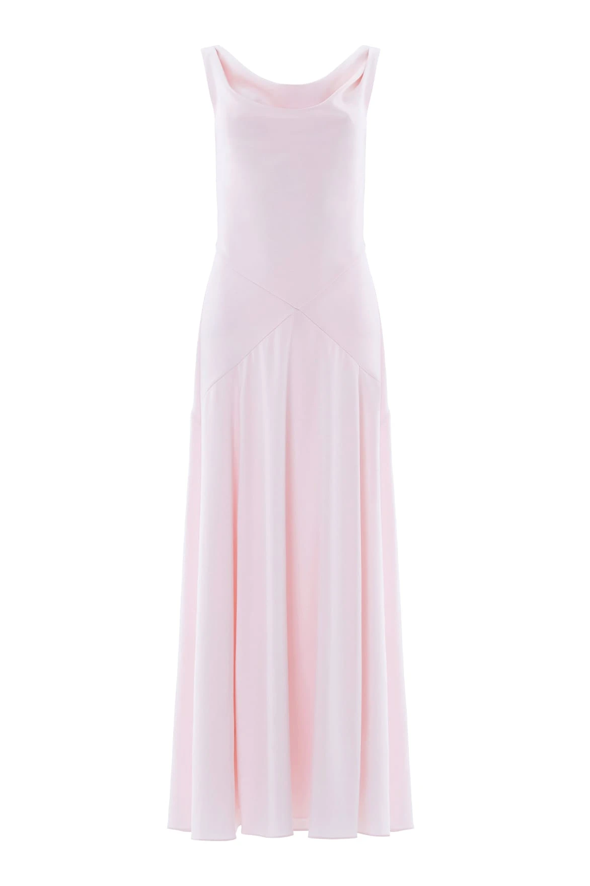 Needle and Thread Evangeline Satin Cowl Neck Gown in Shell