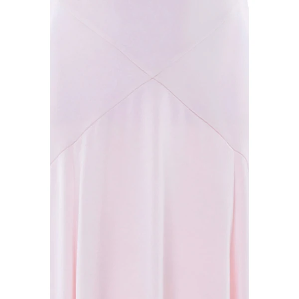 Needle and Thread Evangeline Satin Cowl Neck Long Sleeve Gown in Shell, view 4