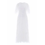 Needle and Thread Freya Cape Ankle Gown in Swan White