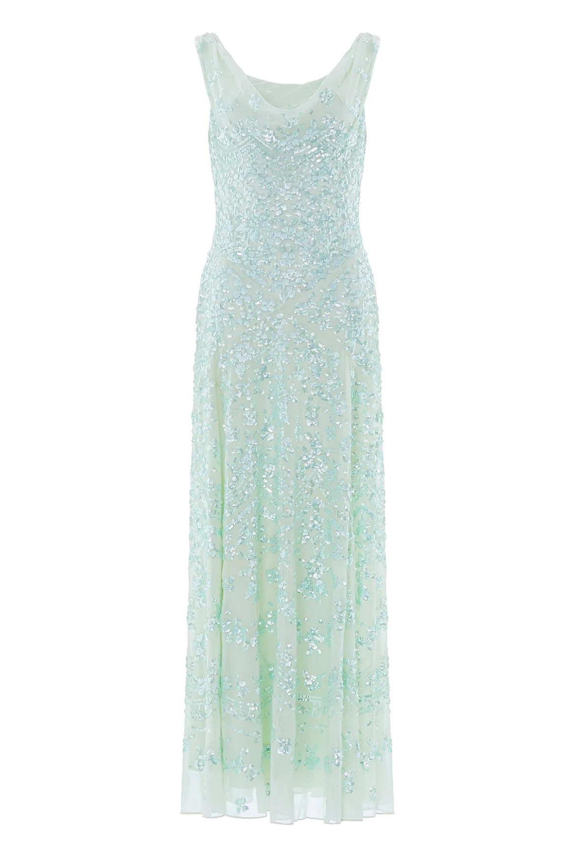 Needle and Thread Freya Georgette Gown in Soft Mint