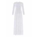 Needle and Thread Freya Long Sleeve Gown in Swan White