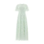 Needle-Thread-Gianna-Ruffle-Short-Sleeve-Ankle-Gown-in-Sea-Mist-Coveti66156_nobg Needle and Thread Gianna Ruffle Short Sleeve Ankle Gown in Sea Mist