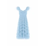 Needle and Thread Lola Backless Ballerina Dress in Aqua