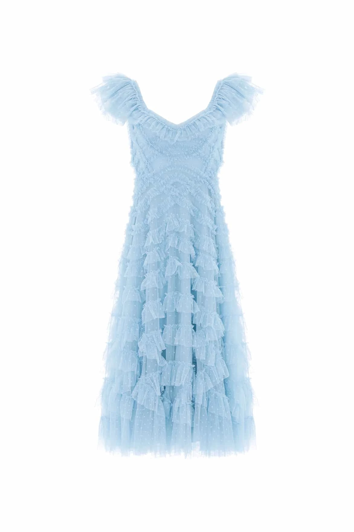 Needle and Thread Lola Backless Ballerina Dress in Aqua